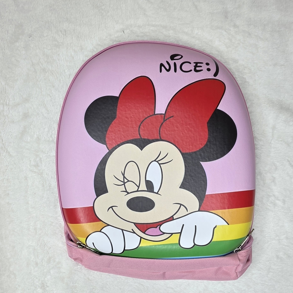 Disney Minnie Mouse Pink Backpack with Rainbow Design